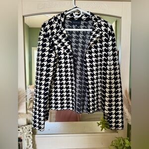 Premise Black and White Houndstooth Jacket